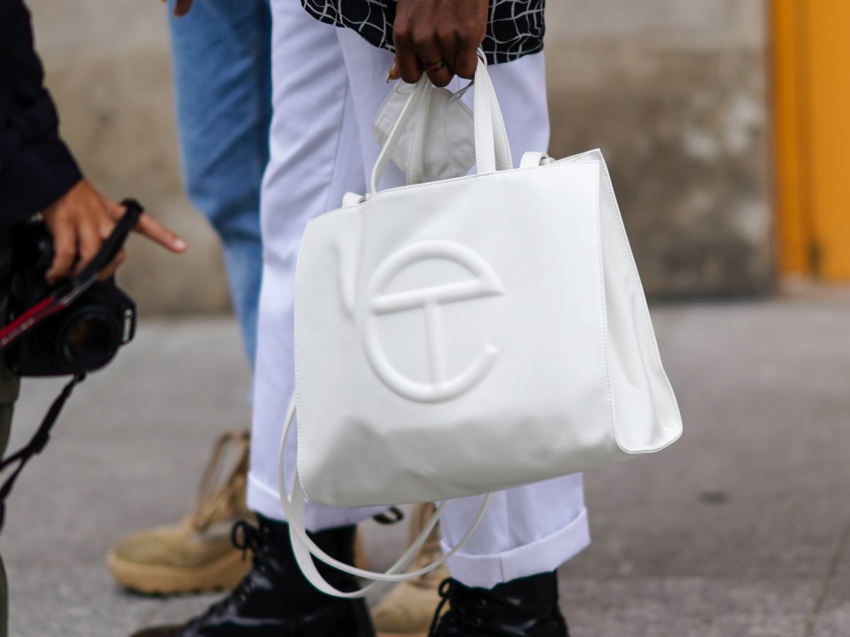 white medium telfar bag