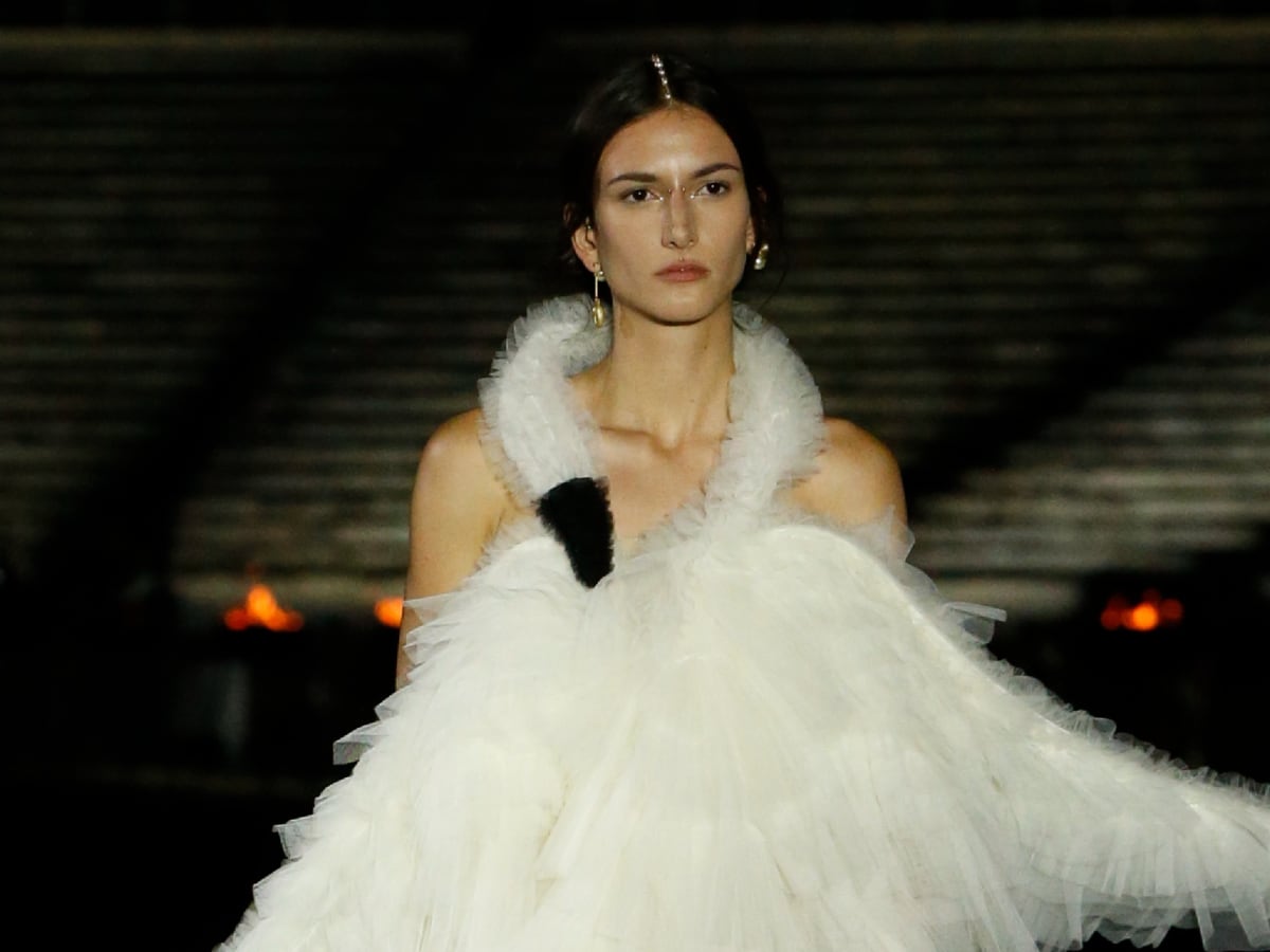 Dior feather dress top