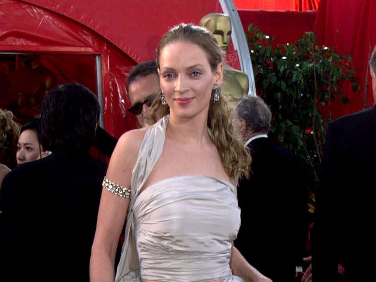 Uma thurman wedding dress store