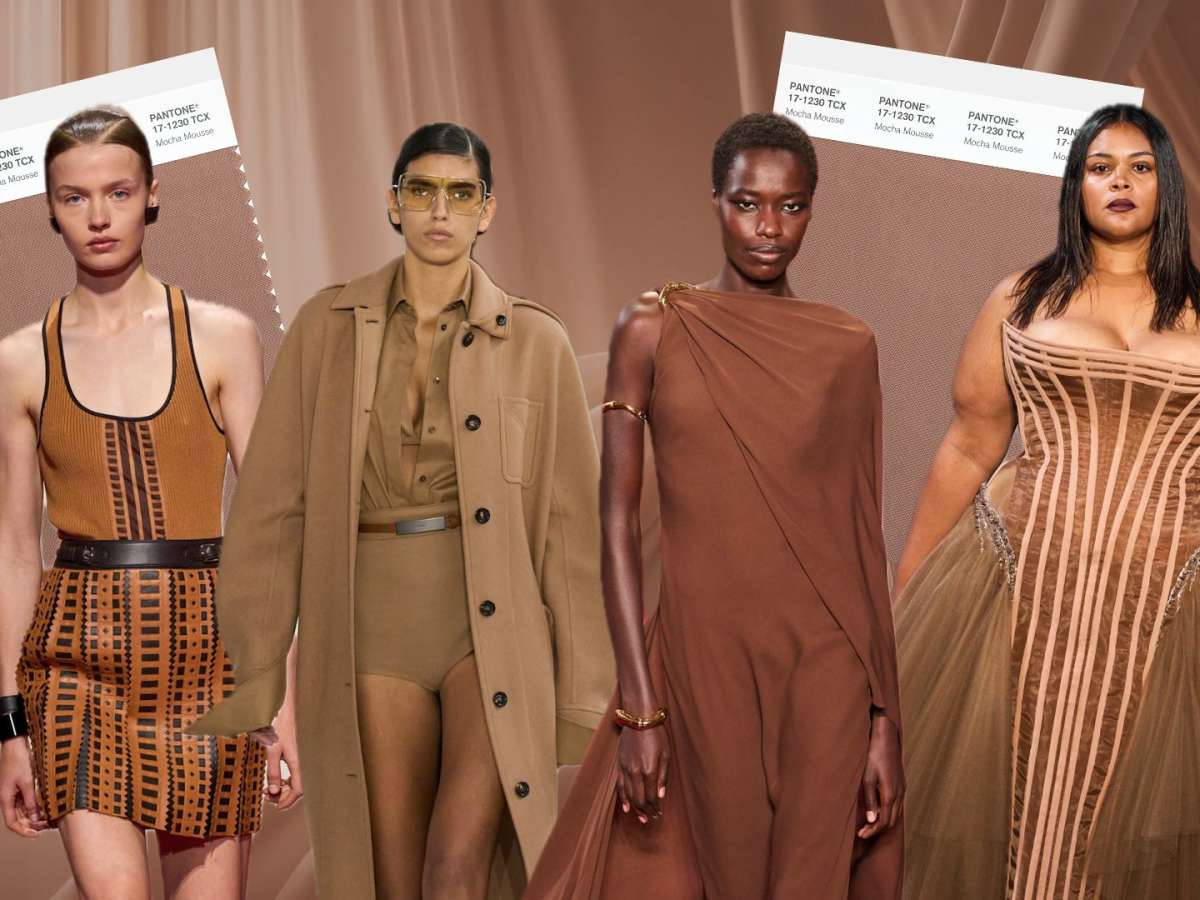 How to Wear 'Mocha Mousse,' Pantone's 2025 Color Of The Year