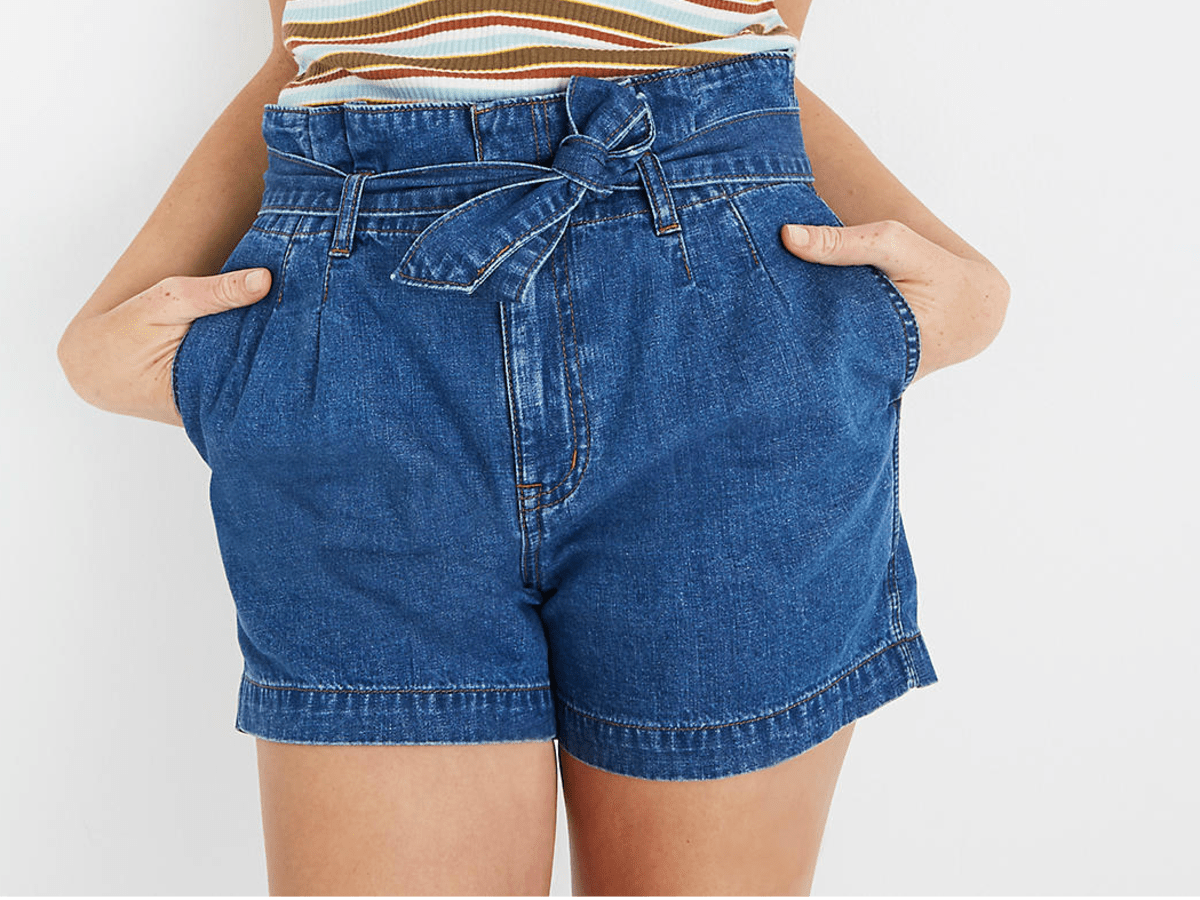 Paper bag clearance jeans shorts