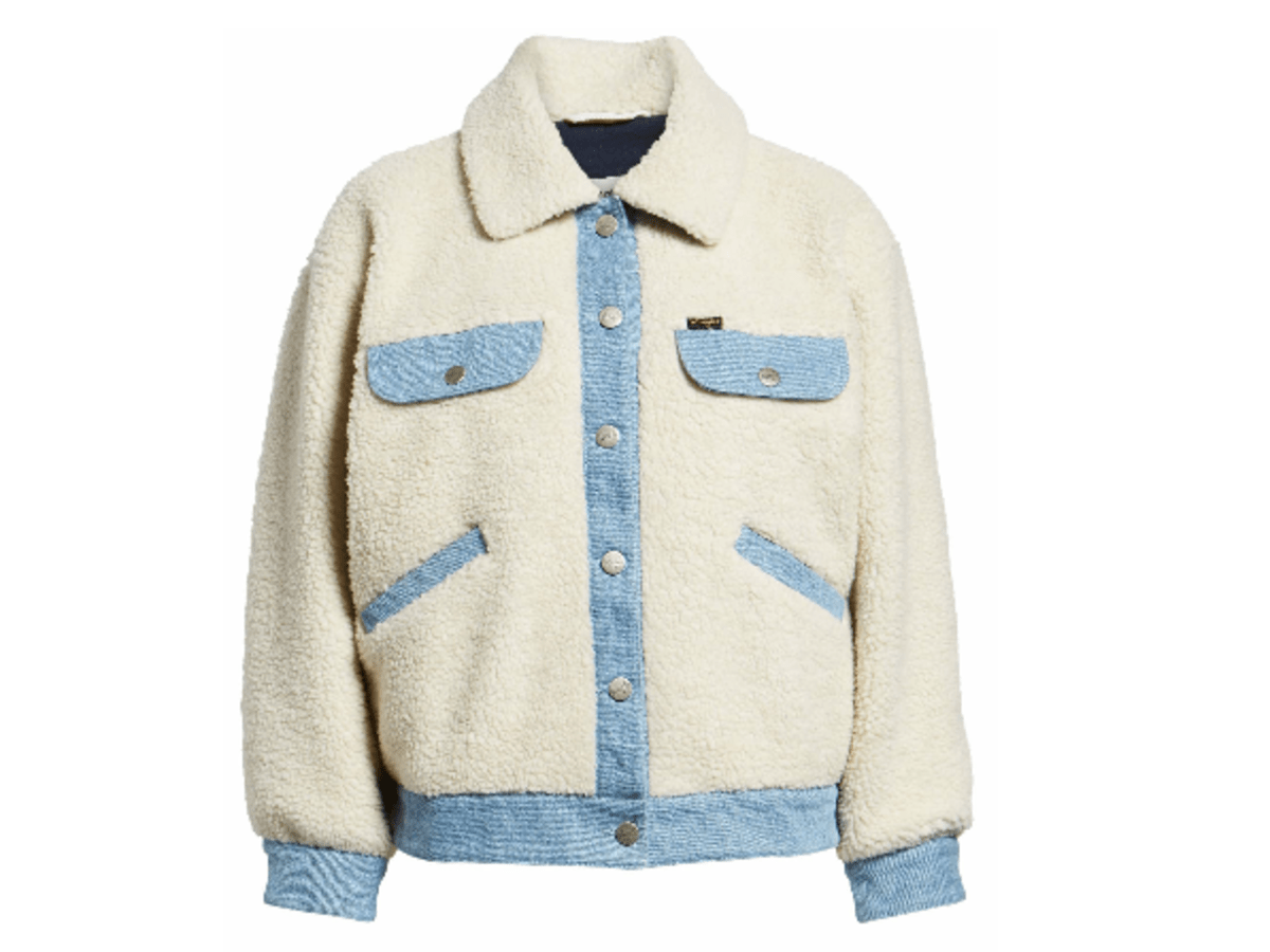 Wrangler shearling denim sales jacket