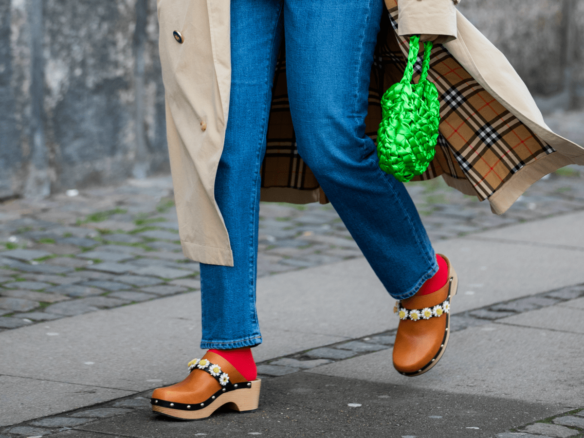 Sweater clogs top