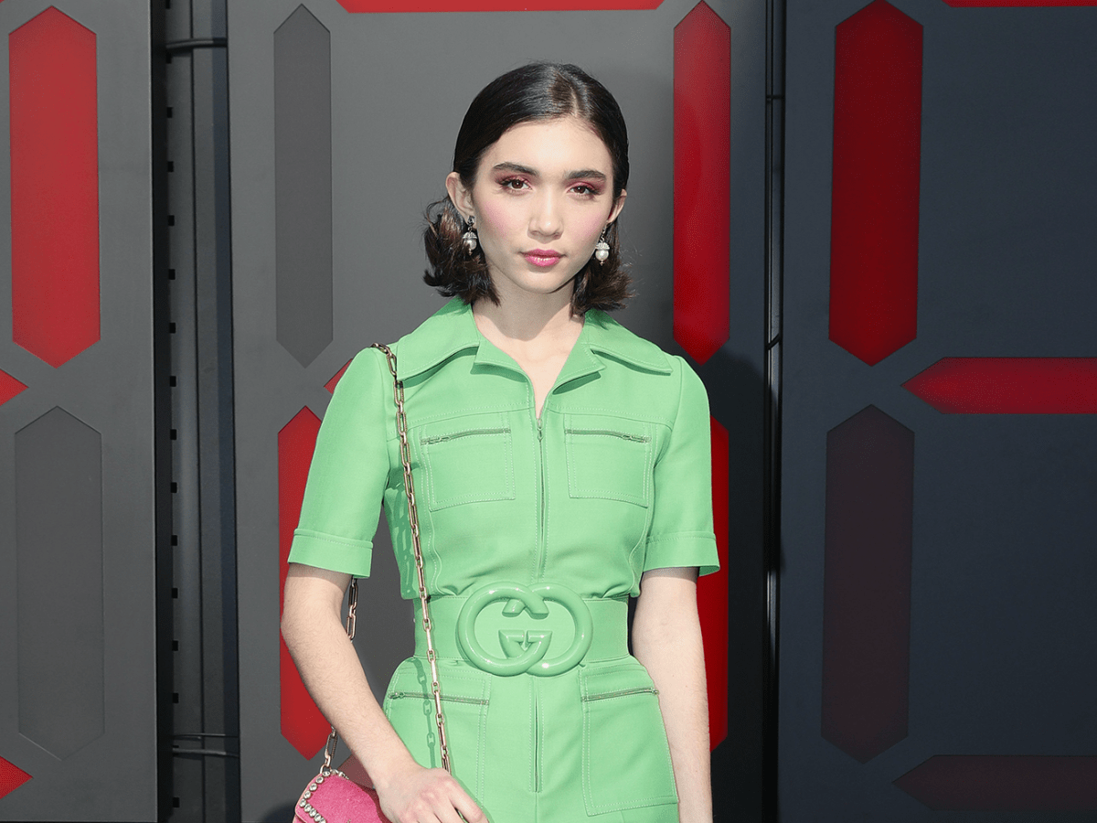 Great Outfits in Fashion History Rowan Blanchard in That Green Gucci Jumpsuit Fashionista