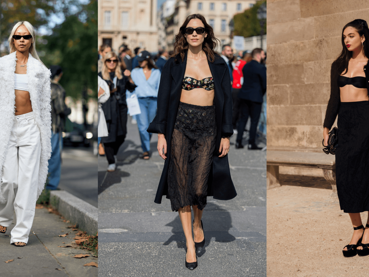 Showgoers Leaned Into Bras-as-Tops for Day 1 of Paris