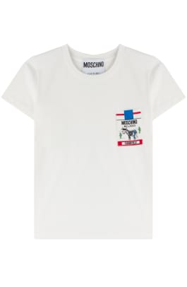 MOSCHINO RUNWAY CAPSULE COLLECTION FW16 via STYLEBOP.com - Cotton T-Shirt with Printed Breast Pocket.jpg