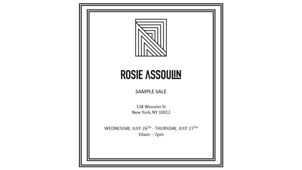 Rosie Assoulin Sample Sale Summer 17