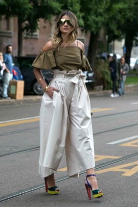 Camo and Corsets Are Gaining Street Style Traction on Day 2 of