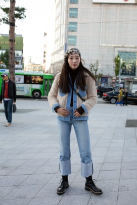 Korean Street Style Bucket Hat Outfit