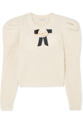 philosophy di lorenzo serafini bow embellished knitted sweater