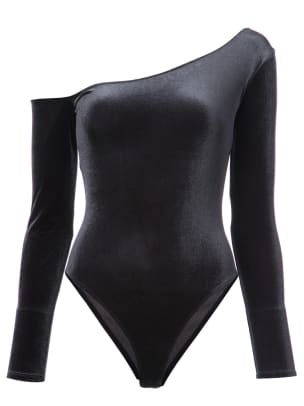 velvet-bodysuit-one-shoulder