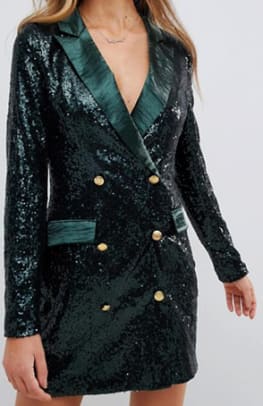 sparkle tuxedo dress