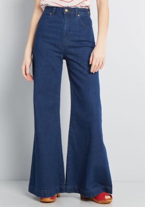 The bell bottom pants became popular in the late 1960s and continued to  widen into the '70s as they gaine…