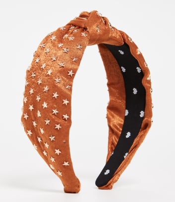 lele sadoughi star studded silk knotted headband