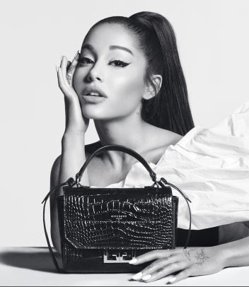 IetpShops GB - givenchy ariana grande campaign - Silver 'Moon Cut Small'  hobo bag Givenchy