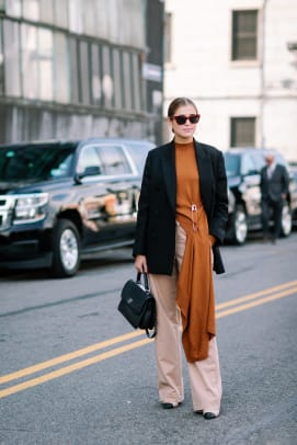 Mixed Prints Were a Street Style Favorite on Day 6 of New York