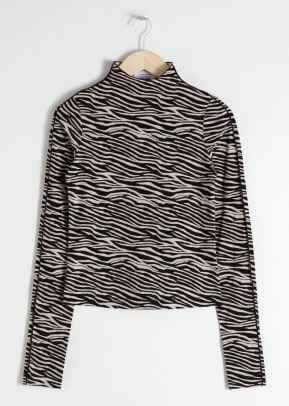 Zebra Print Turtleneck – Fashion Bomb Daily Shop