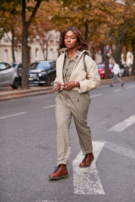 The Street Style Crowd Wore Blue Denim on Day 7 of Paris Fashion