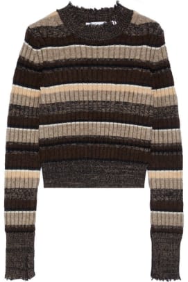 helmut lang frayed sweater