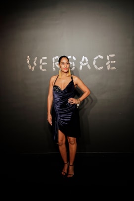 Photos from All the Celebs at the Fall 2019 Versace Fashion Show