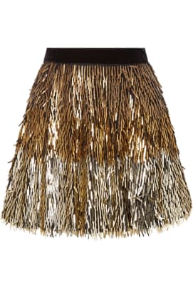 alice and olivia cina sequined tulle mini skirt