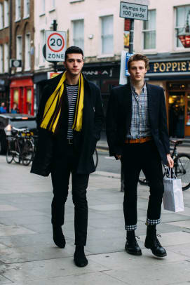 men wearing platform shoes