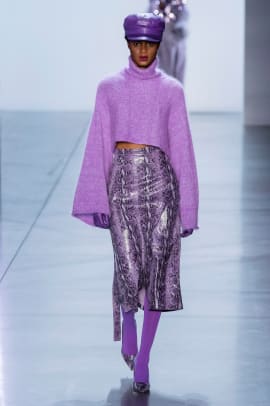 Image result for purple snakeskin pants fall 2019