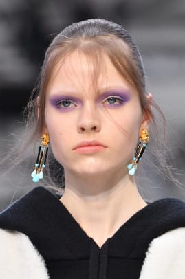 Valentino Shows Colorful Smoky Eyes and Wispy Flyaways for Fall 2019 ...