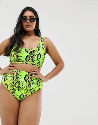 asos snakeskin bikini