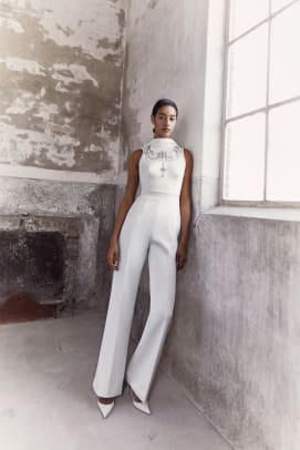 Wedding Trousers Should A Bride Wear Bridal Trousers Over A Wedding Dress   Marie Claire UK