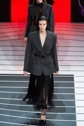 Prada's Fall/Winter 2020 Runway: Belts & Fringe Are the New Black