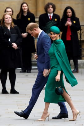 Meghan Markle Wore a Thing: Pleated Brandon Maxwell Pants Edition - Yahoo  Sports