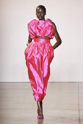 Christopher John Rogers Spring 2020 Pink Top and Skirt Imaxtree