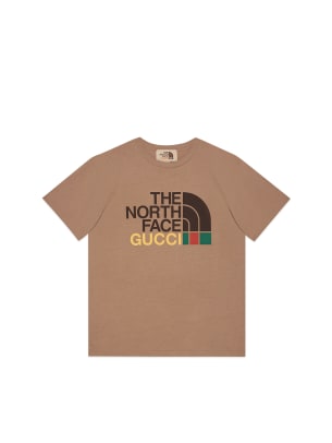 Gucci Khaki The North Face Edition Logo T-Shirt Gucci