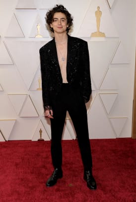 Oscars 2022: Shirtless Timothée Chalamet is raising eyebrows - Los Angeles  Times