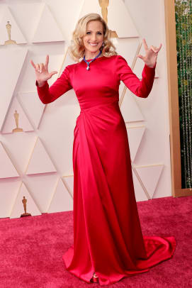 oscars 2022 red gowns marlee matlin