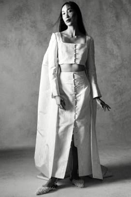 rosie-assoulin-bridal-spring-2023-wedding-dress-jacket-skirt