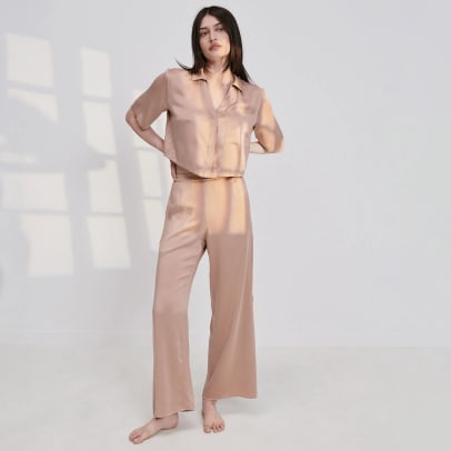 Lunya Washable Silk High Rise Pant Set $278