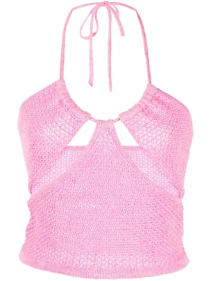 Victor Glemaud Waffle-Knit Halterneck Top $236