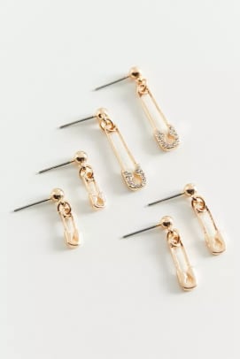 urban outfitters safety pin post earring