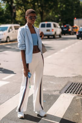 Street Style at New York Fashion Week Spring 2022 - Minimalist