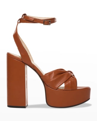 Chelsea Paris Zasa Leather Ankle-Strap Platform Sandals, $495