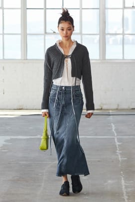 The Return of the Long Denim Skirt Has Been Confirmed at New York