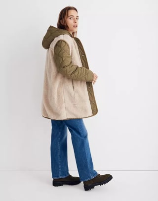 Madewell Convertible Quilted Faux-Shearling Jacket, $288