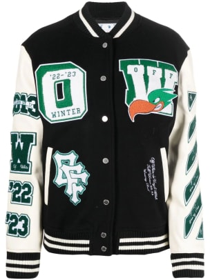Off-White Embr Patches Embroidered Varsity Jacket, $2,155