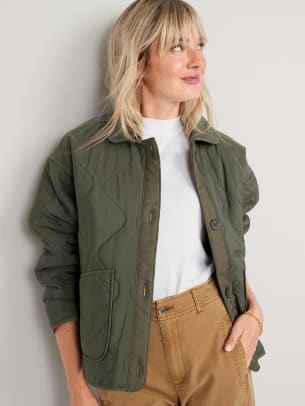 Old Navy Oversized Quilted Utility Jacket for Women, $80