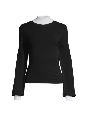 Victor Glemaud Tipped Mock Turtleneck Sweater $295