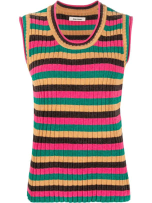 Wales Bonner striped ribbed-knit top, $340
