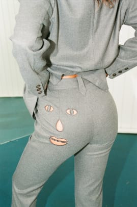 fashion brand compnay gray clown pants cutout1