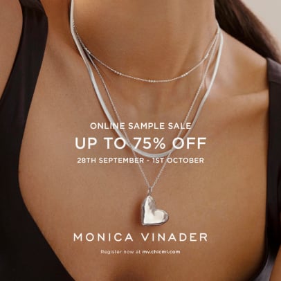 Monica Vinader Small Initial Pendant Necklace in White | Lyst
